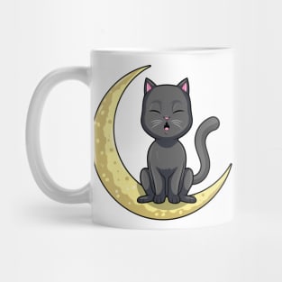 Cat Night Moon Mug